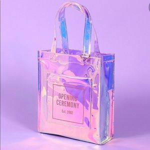 Opening Ceremony metallic tote
